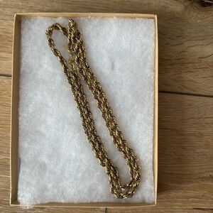 Vintage Monet gold tone rope chain